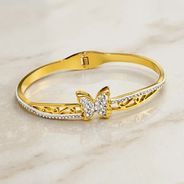 Gold_Stainless_Steel_Butterfly_Crystal_Embellished_Bracelet_For_Women