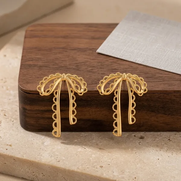 Gold_Stainless_Steel_Bow_Drop_Earrings_For_Women_1017