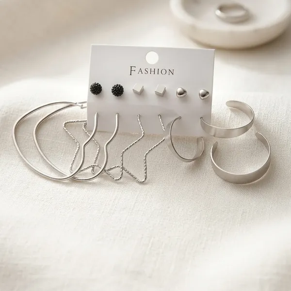 Silver_Stainless_Steel_Multi_Piece_Earring_And_Cuff_Bracelet_Set_For_Women_2027