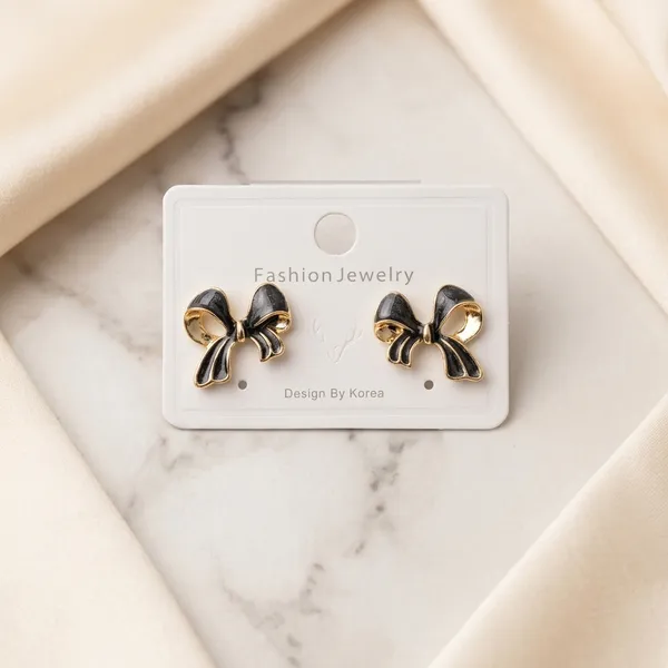 Black_Gold_Stainless_Steel_Enamel_Bow_Stud_Earrings_For_Women_1019