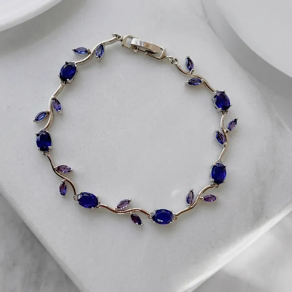 Blue_And_Purple_Crystal_Oval_Stone_Chain_Bracelet_For_Women_3004