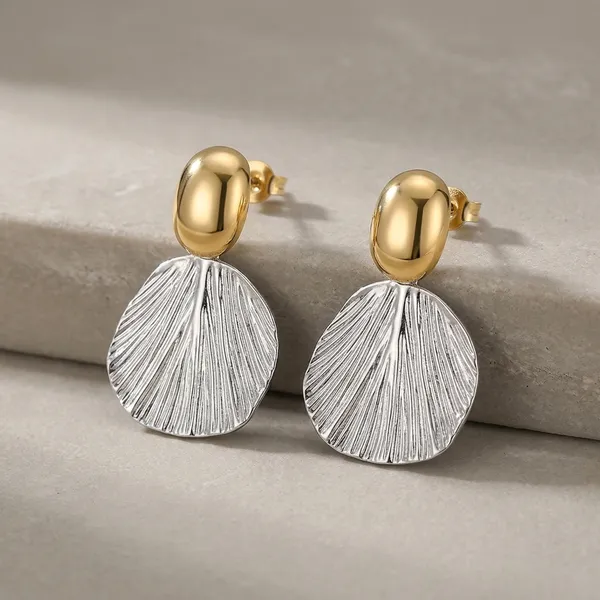 Gold_And_Silver_Stainless_Steel_Shell_Drop_Earrings_For_Women_1023