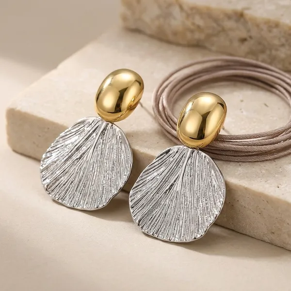 Gold_And_Silver_Stainless_Steel_Shell_Drop_Earrings_For_Women_1023