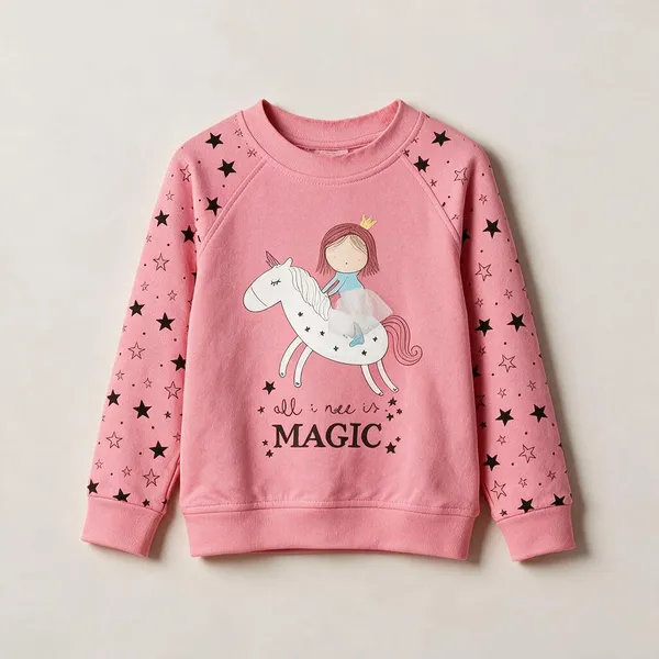 Conch_Shell_Cotton_Terry_Sweatshirt_For_Girls