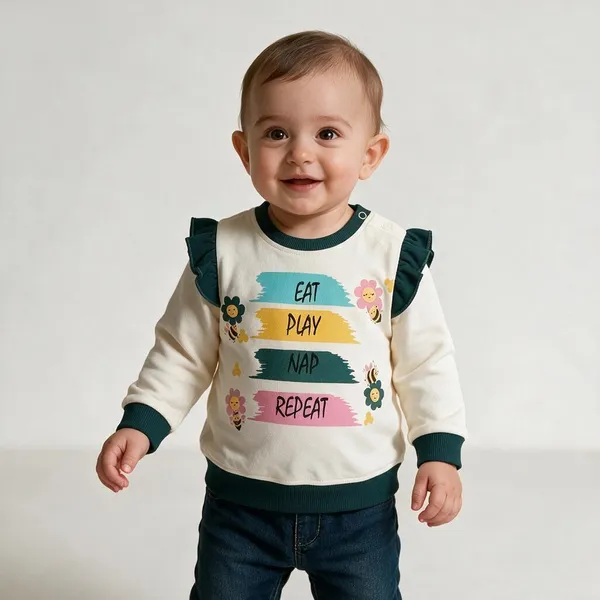 Black_&_White_Cotton_Terry_Sweatshirt_For_Girls