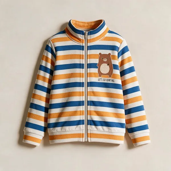 Multicolor_Cotton_Fleece_Jacket_For_Unisex