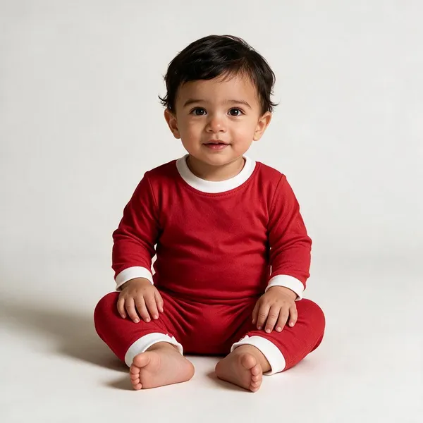 Red_Cotton_Interlock_Romper_For_Unisex