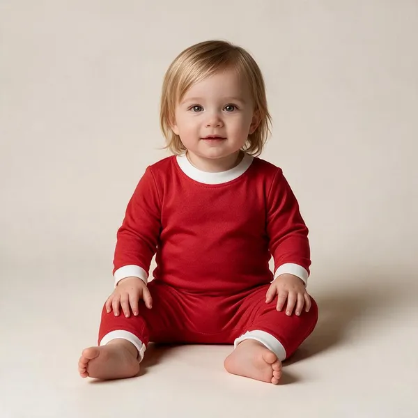Red_Cotton_Interlock_Romper_For_Unisex