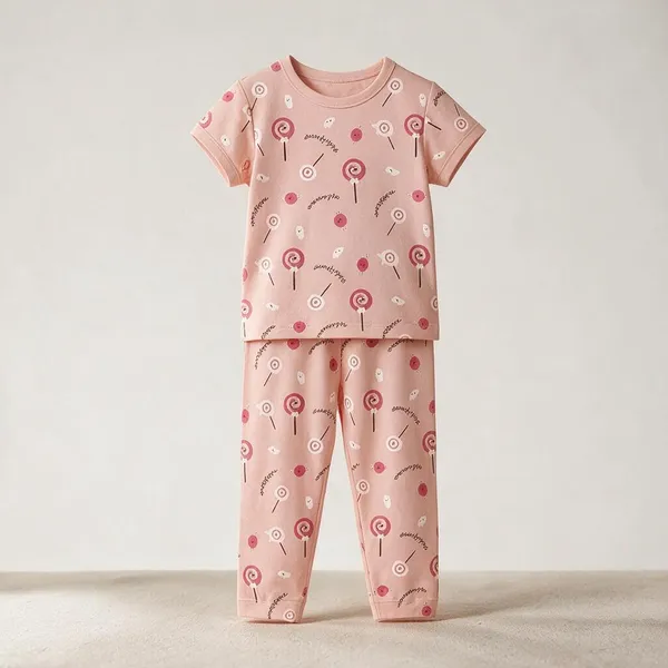 Peach_Cotton_Single_Jersey_Nightsuit_For_Girls