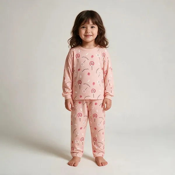 Peach_Cotton_Single_Jersey_Nightsuit_For_Girls
