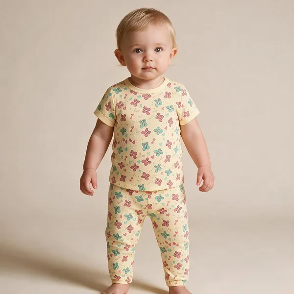 Cream_Cotton_Single_Jersey_Nightsuit_For_Girls