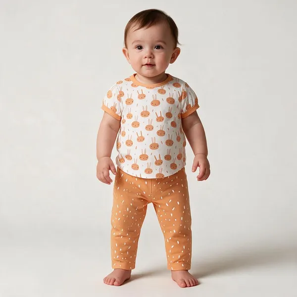 Peach_&_White_Cotton_Single_Jersey_Nightsuit_For_Girls