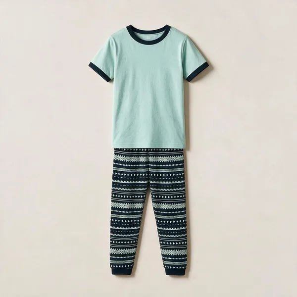 Mint_&_Navy_Cotton_Single_Jersey_Nightsuit_For_Boys