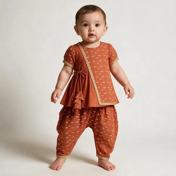 Rust_Cotton_Co_Ord_Set_For_Girls