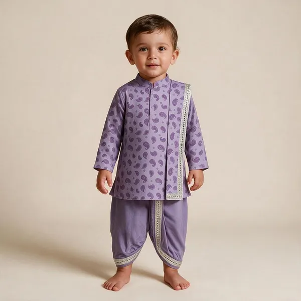 Lavender_Cotton_Ethnic_Co_Ord_Set_For_Boys