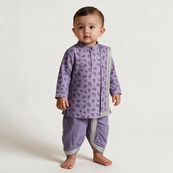Lavender_Cotton_Ethnic_Co_Ord_Set_For_Boys