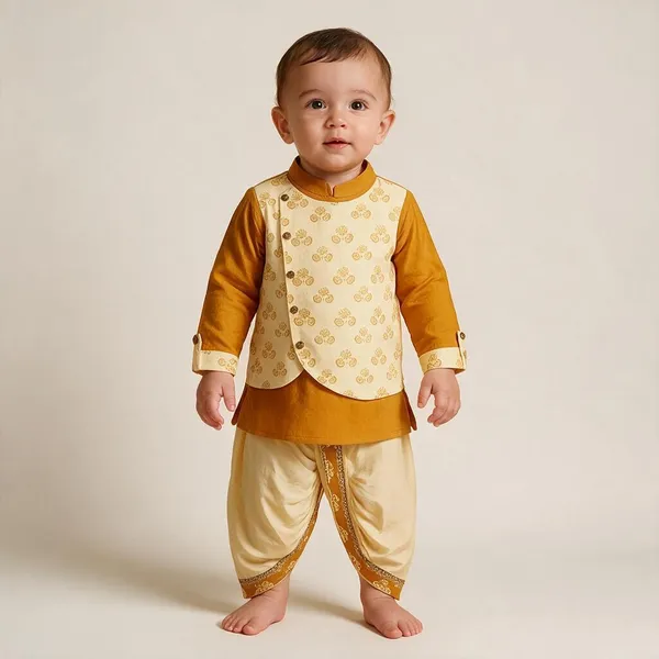 Cream_&_Mustard_Cotton_Ethnic_Co_Ord_Set_For_Boys