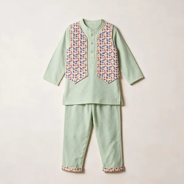 Mint_Cotton_Ethnic_Co_Ord_Set_For_Boys