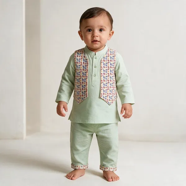 Mint_Cotton_Ethnic_Co_Ord_Set_For_Boys