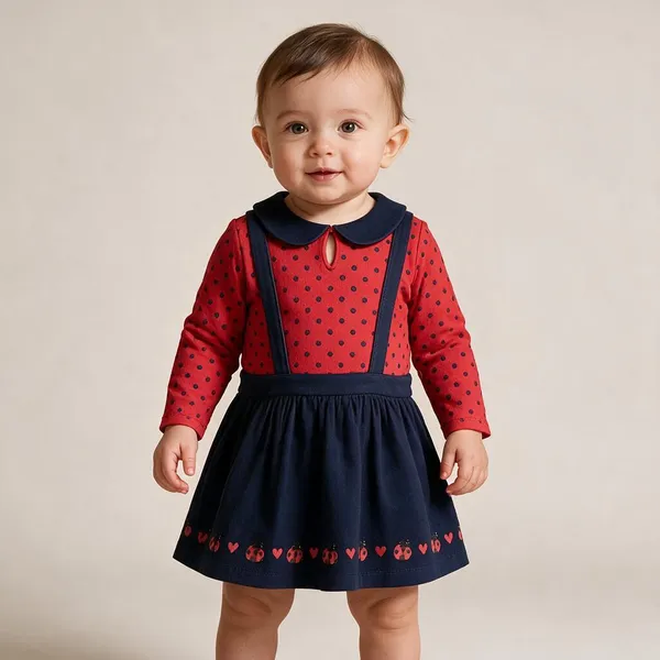 Red_Cotton_Single_Jersey_Dress_For_Girls