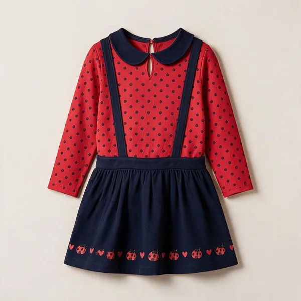 Red_Cotton_Single_Jersey_Dress_For_Girls