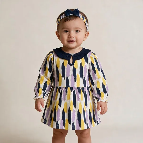 White_Cotton_Single_Jersey_Dress_For_Girls
