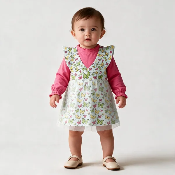 Hot_Pink_Cotton_Single_Jersey_Dress_For_Girls