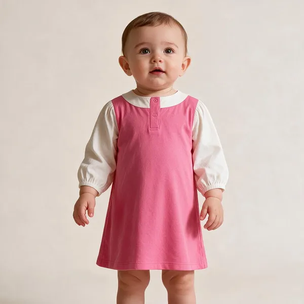 Hot_Pink_Cotton_Single_Jersey_Dress_For_Girls
