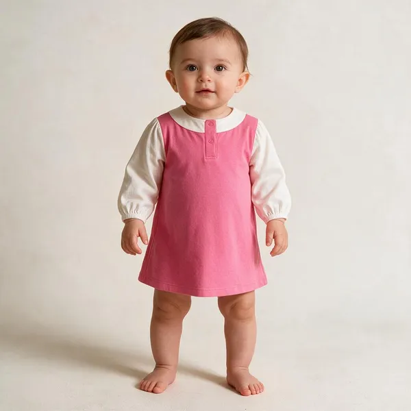 Hot_Pink_Cotton_Single_Jersey_Dress_For_Girls