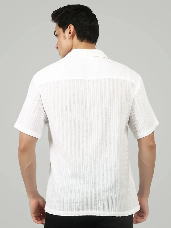 White_Textured_Resort_Shirt