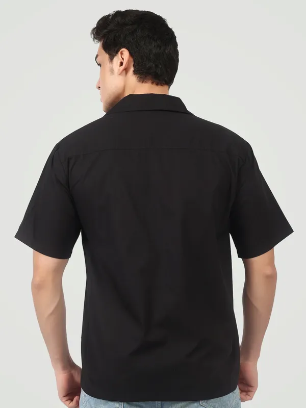 Jet_Black_Architectural_Pleated_Camp_Collar_Shirt