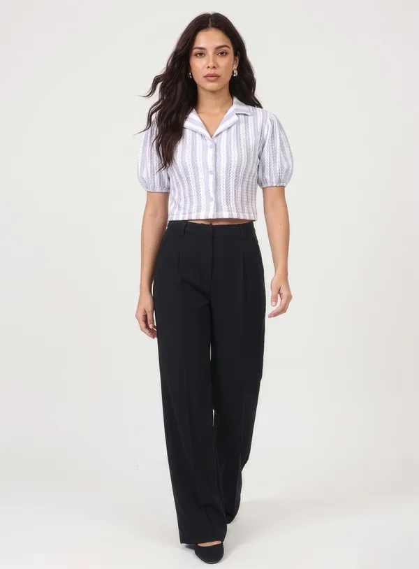 White_Pointelle_Stripe_Camp_Top