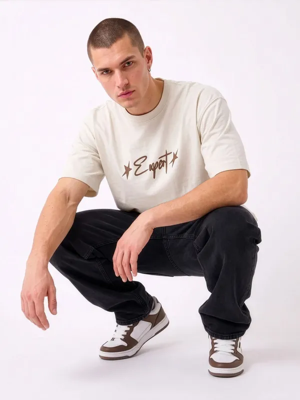 Cream_Graphic_Print_Oversized_T-Shirt_For_Men