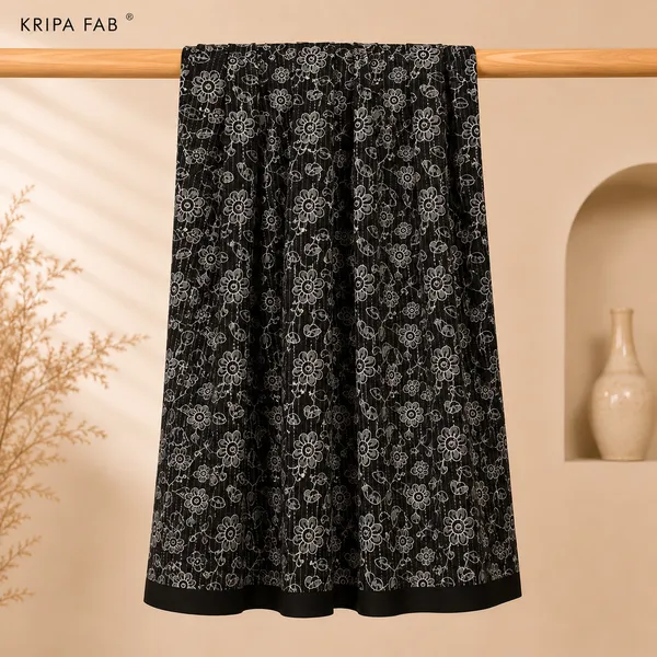Black_Cotton_Kantha_Floral_Printed_Fabric
