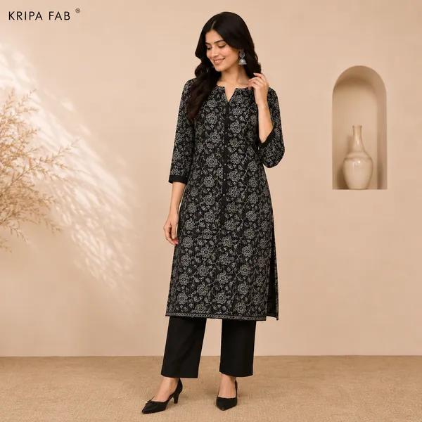 Black_Cotton_Kantha_Floral_Printed_Fabric