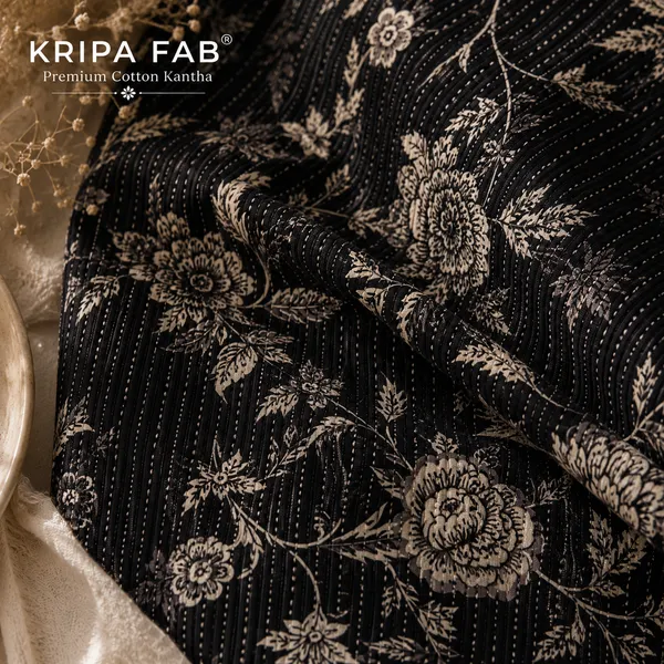 Black_Cotton_Kantha_Floral_Printed_Fabrics_For_Women