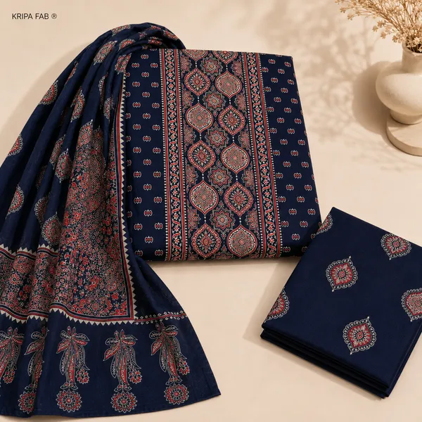 Premium_Rayon_Cotton_Ajrakh_Printed_Unstitched_Suit_with_Dupatta_I_Navy