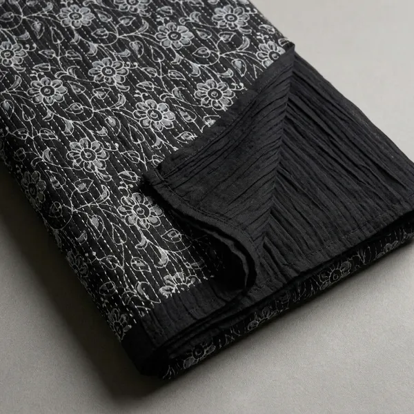 Black_Cotton_Kantha_Floral_Printed_Fabric