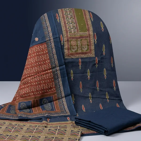 Blue_Cotton_Print_Unstitched_Suit_For_Women