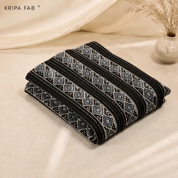 Black_Cotton_Kantha_Geometric_Printed_Fabric