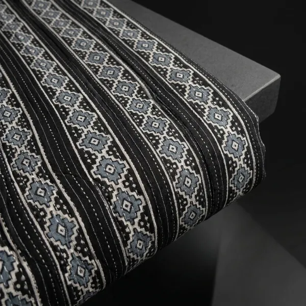 Black_Cotton_Kantha_Geometric_Printed_Fabric