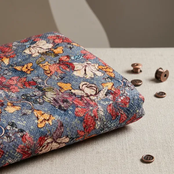 Multicolor_Chinon_Floral_Print_with_Sequin_Thread_Embroidered_Fabric
