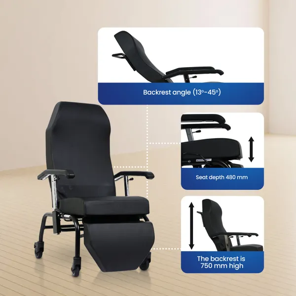 Normandie_Geriatric_Chair_with_Wheels,_Cushioning_&_Reclinable_Backrest