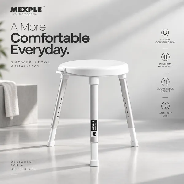 XOSMOS_7203_Adjustable_Shower_Bath_Stool_with_360°_Revolving_Seat