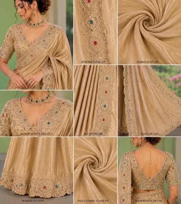 Beige_Satin_Silk_Sequin_Embellished_Border_Saree_For_Women
