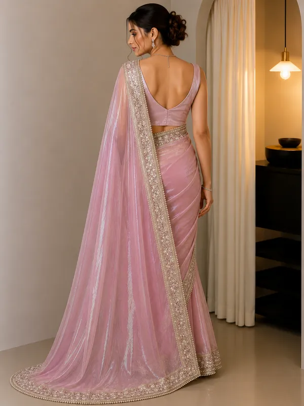 Pink_Shimmer_Net_Sequin_Embellished_Border_Saree_For_Women