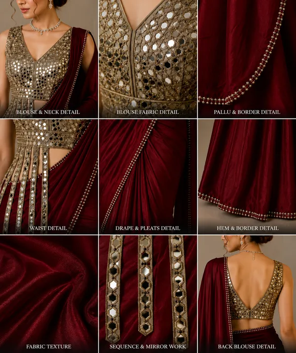 Maroon_Satin_Silk_Ready-To-Wear_Pearl_Border_Saree_For_Women