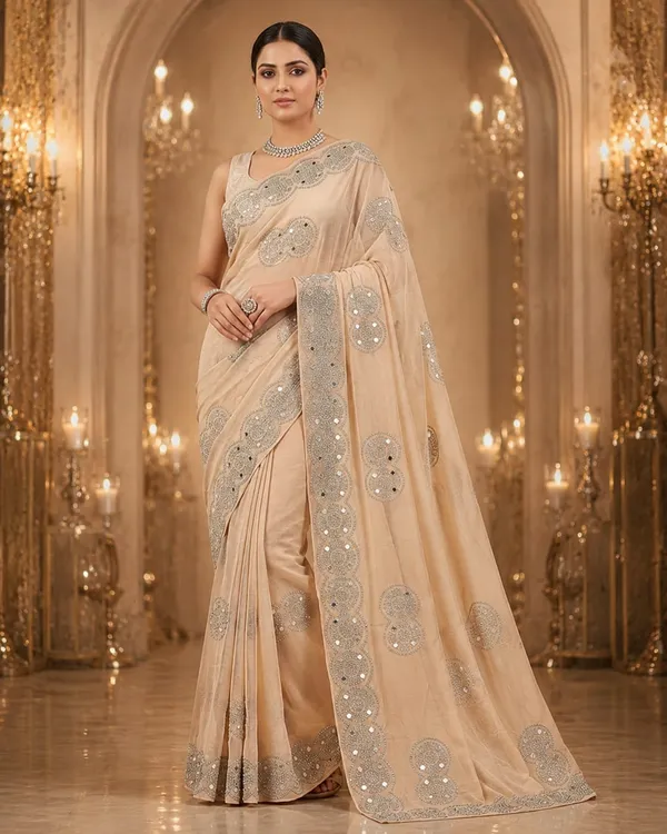 Champagne_Elegance_Designer_Saree