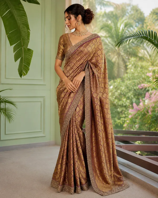Golden_Brown_Satin_Silk_Sequin_Embellished_Saree_For_Women