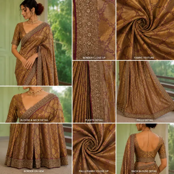 Golden_Brown_Satin_Silk_Sequin_Embellished_Saree_For_Women